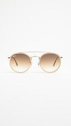 Phantos Round Browbar Sunglasses