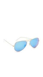 Mirrored Matte Classic Aviator Sunglasses