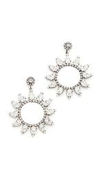 Open Circle with Crystal Accents Earring