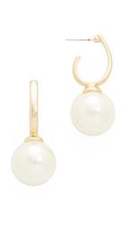 Hoop Earrings with Imitation Pearl