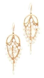 Grecian Chandelier Earrings with Pearls