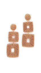 Champagne Square Earrings