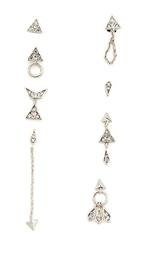 The Pave Kite Mixed Earring Set
