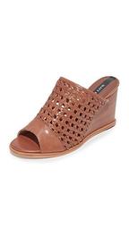 Pia Woven Leather Wedges