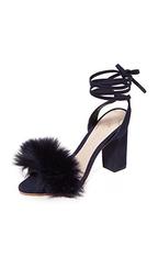 Nicolette Strappy Fur Sandals