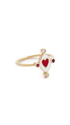 Go Lightly Heart Ring with Rubies