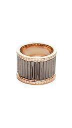 Clive Wide Diamond Fluted Band Ring