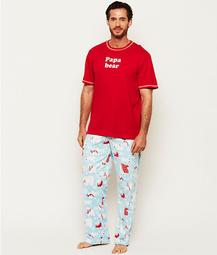 Papa Bear Fleece Pajama Set