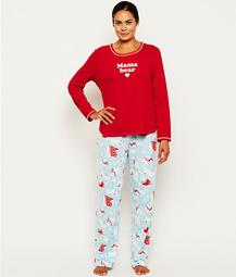 Mama Bear Fleece Pajama Set