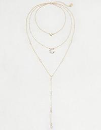 AEO Glitter Moon Layer Necklace