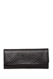 Sadie Embossed Leather Trifold Wallet