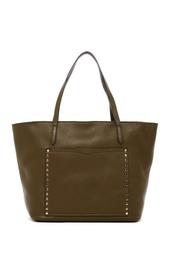 Unlined Front Pocket Leather Tote