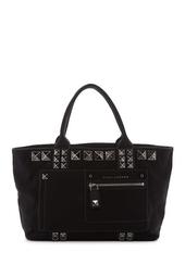 Canvas Chipped Studs Tote