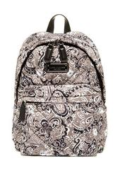 Quilted Paisley Nylon Backpack