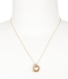 kate spade new york Be Mine Heart & Arrow Cluster Pendant Necklace