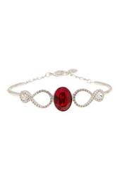 Faceted Swarovski Crystal & Pave Infinity Accented Bracelet