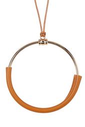 Corded Circle Pendant Necklace