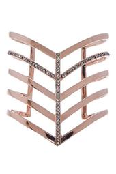 Veronica Pave 5 Row Pointed Cuff