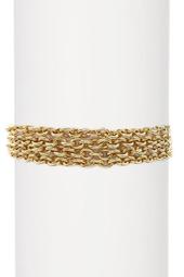 18K Gold Vermeil Multi-Strand Toggle Bracelet