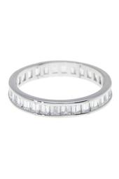Stackable Sterling Silver Baguette CZ Band Ring