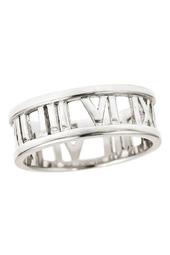 Sterling Silver Roman Numeral Open Band