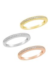 14K Tricolor Gold Vermeil Stacking Rings - Set of 3