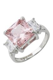 Sterling Silver Pink CZ Cocktail Ring