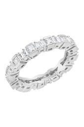 Sterling Silver Baguette & Square CZ Band Ring