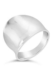 Sterling Silver Polished Concave Ring