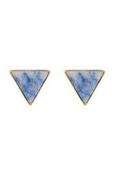 Triangle Stone Stud Earrings