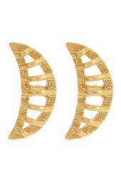 Cage Crescent Stud Earrings