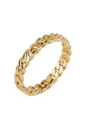 18K Gold Plated Link Band Ring - Size 6