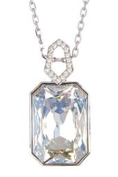 Evanescent Faceted Crystal Pendant Necklace