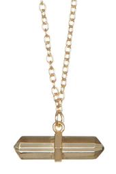 18K Gold Vermeil Faceted Raw Crystal Pendant Necklace