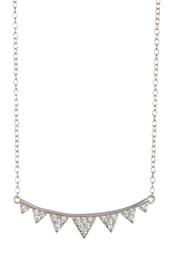 Sterling Silver Georgette Pave Geometric Pendant Necklace