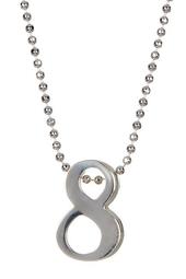 Sterling Silver Little Big '8' Pendant Necklace