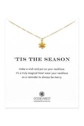 14K Yellow Gold Plated Sterling Silver 'Tis the Season Snowflake Pendant Necklace