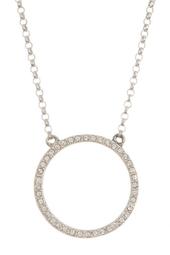 Sterling Silver Crystal Glitz Reversible Pendant Necklace