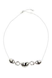 Sterling Silver Sculpted Frontal Necklace