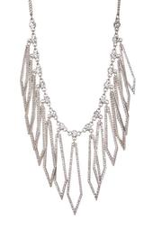 Crystal Detail Diamond Shaped Drop Necklace