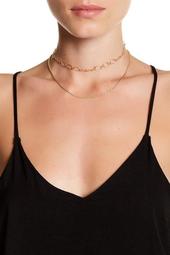 18K Gold Plated Sterling Silver Rope Chain & Contrast Chain 2-Piece Necklace Set