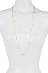 18K Gold Plated Sterling Silver Snake Chain Necklace - Set of 2