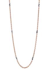 Two-Tone Bead & Rope Chain Necklace