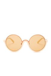 Women's Semi-Rimless Round Sunglasses