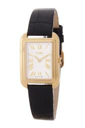 Women's Classico Croc Embossed Leather Strap Watch