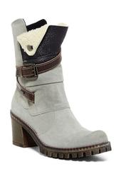 Faux Shearling Mid Suede Boot