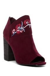 Talana Embroidered Open Toe Bootie