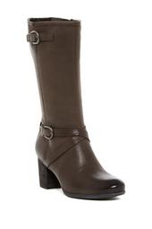 Britney Buckled Leather Mid Boot