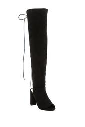 Gala Lace-Up Open Toe Over-the-Knee Boot