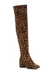 Elina Leopard Print Over-the-Knee Boot